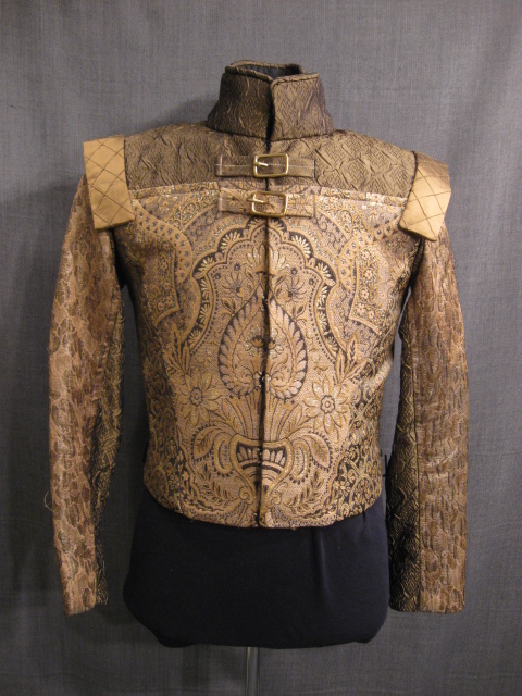 medieval, doublet, medieval, fabric, men, c37, tan, olive, gold ...