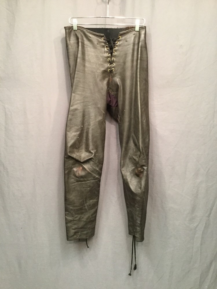 medieval, pants, medieval, men, w31, dark, brown, solid, lace, up, fly, and, center, back