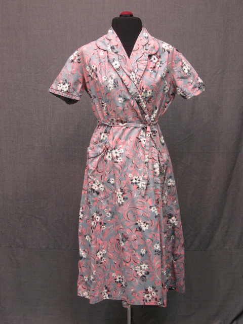 20th, century, dress, 1940s, women, b37, grey, pink, white, black ...