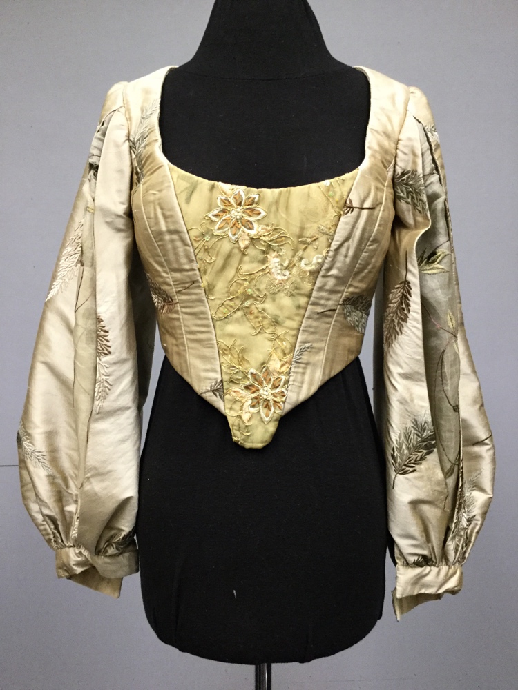 renaissance, elizabethan, bodice, renaissance, elizabethan, women, b34, w28, cream, beige, sage
