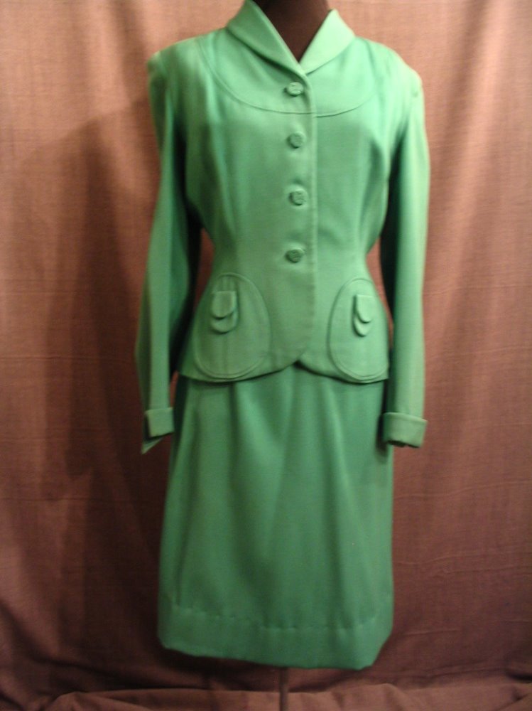 20th, century, jacket, 1940s, women, s, women, c37, w29, green, narrow ...