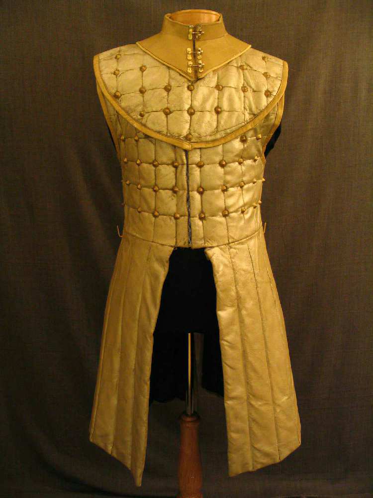armor, gambeson, medieval, renaissance, unisex, c40, beige, tan