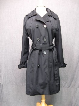 outerwear, coats, jackets, coat, trench, women, s, women, sz, 8, black ...